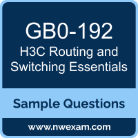 Routing and Switching Essentials Dumps, GB0-192 Dumps, H3C Routing and Switching Essentials PDF, GB0-192 PDF, Routing and Switching Essentials VCE, H3C Routing and Switching Essentials Questions PDF, H3C Exam VCE, H3C GB0-192 VCE, Routing and Switching Essentials Cheat Sheet