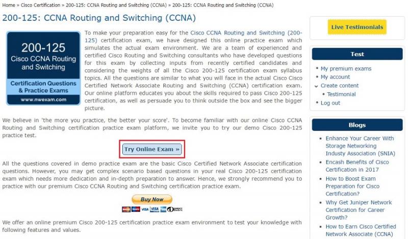 Help - NWExam Try Sample Exam