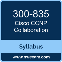 300-835 Syllabus, CCNP Collaboration Exam Questions PDF, Cisco 300-835 Dumps Free, CCNP Collaboration PDF, 300-835 Dumps, 300-835 PDF, CCNP Collaboration VCE, 300-835 Questions PDF, Cisco CCNP Collaboration Questions PDF, Cisco 300-835 VCE