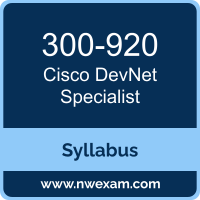 300-920 Syllabus, DevNet Specialist Exam Questions PDF, Cisco 300-920 Dumps Free, DevNet Specialist PDF, 300-920 Dumps, 300-920 PDF, DevNet Specialist VCE, 300-920 Questions PDF, Cisco DevNet Specialist Questions PDF, Cisco 300-920 VCE