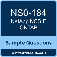 NCSIE ONTAP Dumps, NS0-184 Dumps, NetApp NCSIE PDF, NS0-184 PDF, NCSIE ONTAP VCE, NetApp NCSIE ONTAP Questions PDF, NetApp Exam VCE, NetApp NS0-184 VCE, NCSIE ONTAP Cheat Sheet