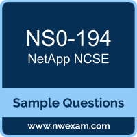 NCSE Dumps, NS0-194 Dumps, NetApp NCSE PDF, NS0-194 PDF, NCSE VCE, NetApp NCSE Questions PDF, NetApp Exam VCE, NetApp NS0-194 VCE, NCSE Cheat Sheet