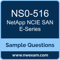 NCIE SAN E-Series Dumps, NS0-516 Dumps, NetApp NCIE SAN Specialist E-Series PDF, NS0-516 PDF, NCIE SAN E-Series VCE, NetApp NCIE SAN E-Series Questions PDF, NetApp Exam VCE, NetApp NS0-516 VCE, NCIE SAN E-Series Cheat Sheet