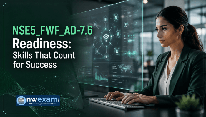 A female network professional actively managing a complex wireless interface, demonstrating readiness for the Fortinet NSE5_FWF_AD-7.6 exam, highlighting practical skills.