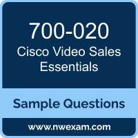 Video Sales Essentials Dumps, 700-020 Dumps, Cisco VSE PDF, 700-020 PDF, Video Sales Essentials VCE, Cisco Video Sales Essentials Questions PDF, Cisco Exam VCE, Cisco 700-020 VCE, Video Sales Essentials Cheat Sheet