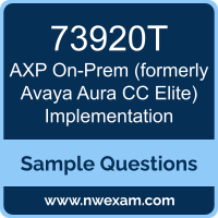 AXP On-Prem (formerly Avaya Aura CC Elite) Implementation Dumps, 73920T Dumps, Avaya AXP On-Prem (formerly Avaya Aura CC Elite) Implementation PDF, 73920T PDF, AXP On-Prem (formerly Avaya Aura CC Elite) Implementation VCE, Avaya AXP On-Prem (formerly Avaya Aura CC Elite) Implementation Questions PDF, Avaya Exam VCE, Avaya 73920T VCE, AXP On-Prem (formerly Avaya Aura CC Elite) Implementation Cheat Sheet