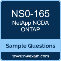 NCDA Dumps, NS0-165 Dumps, NetApp NCDA ONTAP PDF, NS0-165 PDF, NCDA VCE, NetApp NCDA Questions PDF, NetApp Exam VCE, NetApp NS0-165 VCE, NCDA Cheat Sheet
