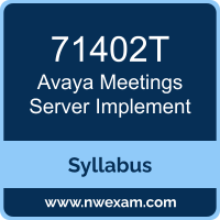 71402T Syllabus, Meetings Server Implement Exam Questions PDF, Avaya 71402T Dumps Free, Meetings Server Implement PDF, 71402T Dumps, 71402T PDF, Meetings Server Implement VCE, 71402T Questions PDF, Avaya Meetings Server Implement Questions PDF, Avaya 71402T VCE